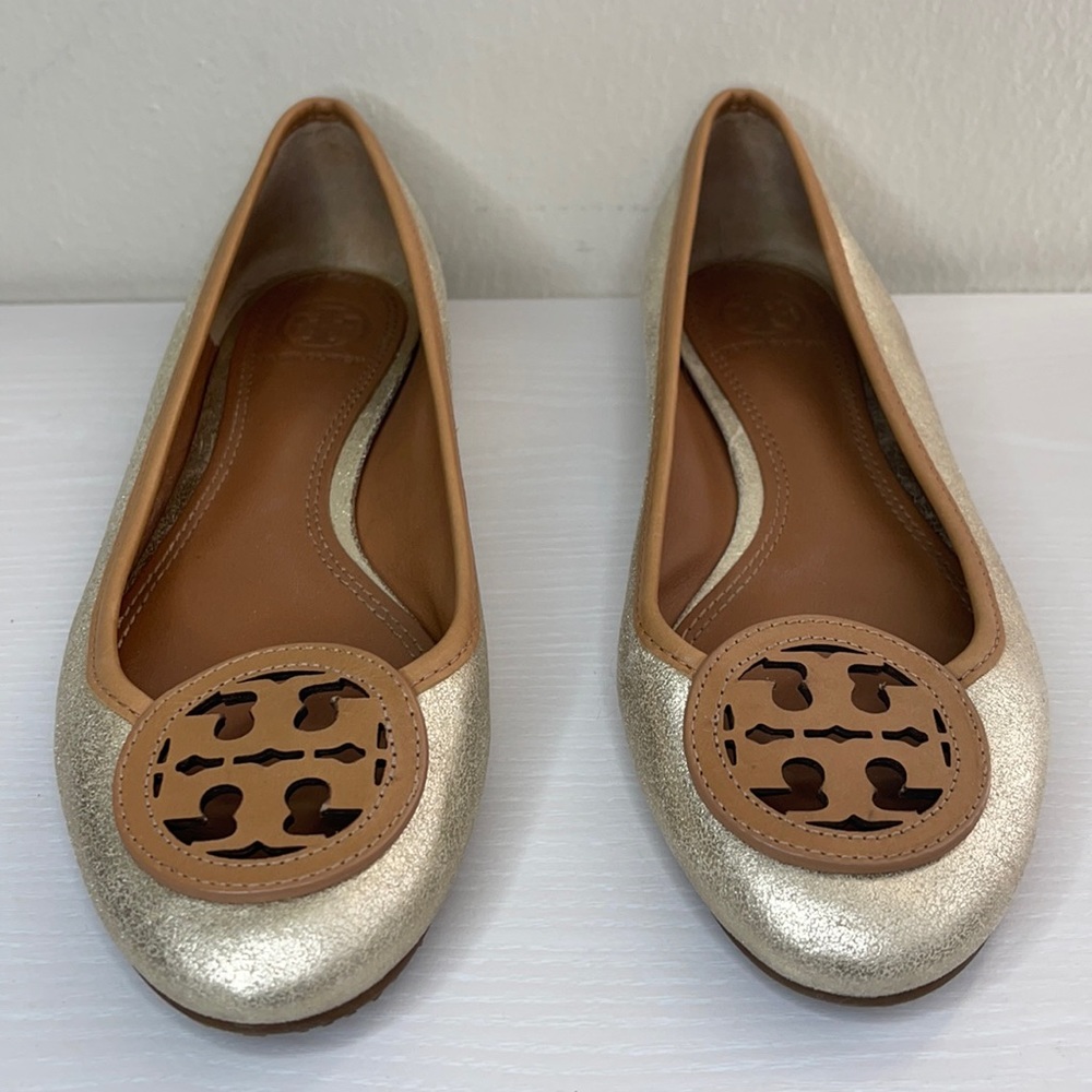 Tory Burch Gold Metallic Flats Size 7M